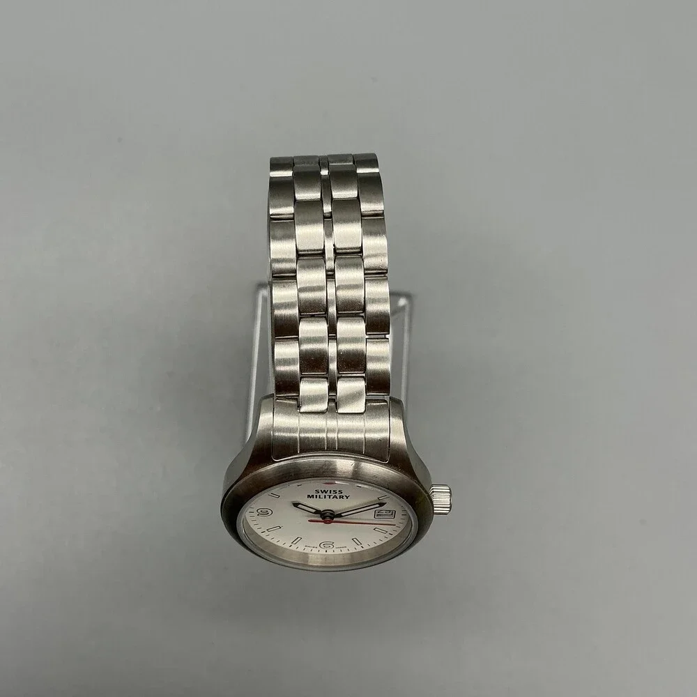 Swiss Military Field Womens Watch 28mm Stainless Bracelet Date New Battery 7